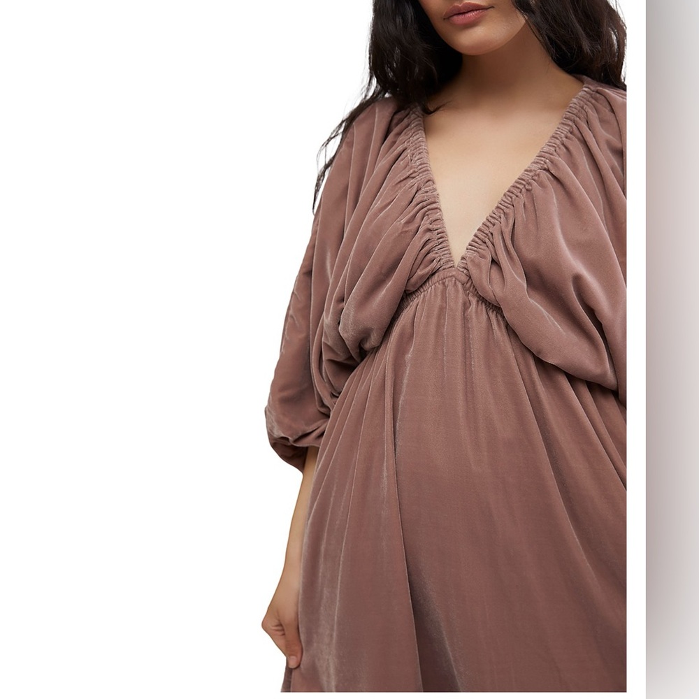👑🌬️NWT FREE PEOPLE PORTIA BABYDOLL VELVET DRESS WINTER BLOOM SIZE XS/SMALL🌬️👑 - Picture 2 of 6